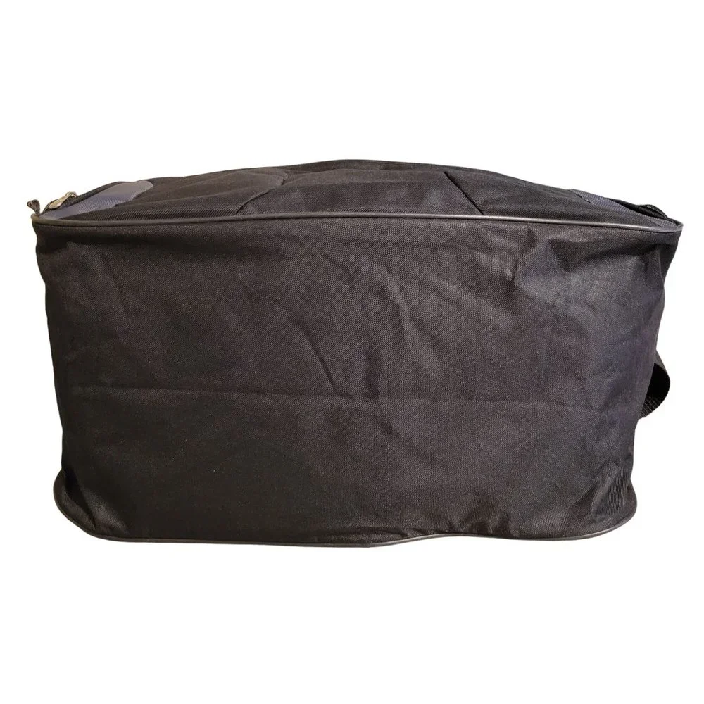 Duffle Bag Black Zipper Opening and Outside Pocket Large 22 x 12 x 12